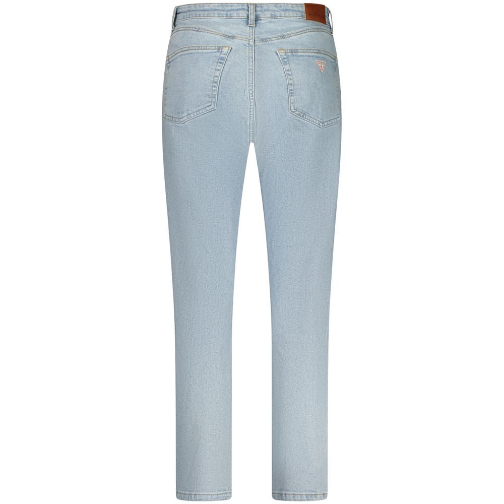 Light Blue Cotton Women Skinny Jean