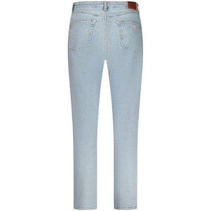 Light Blue Cotton Women Skinny Jean