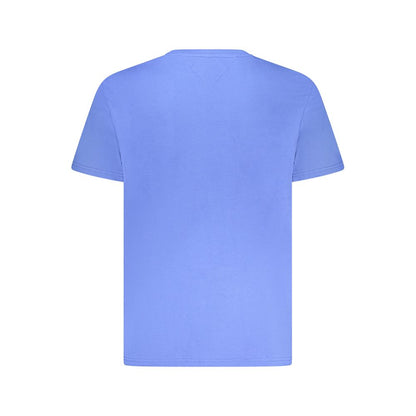 Blue Cotton Men T-Shirt