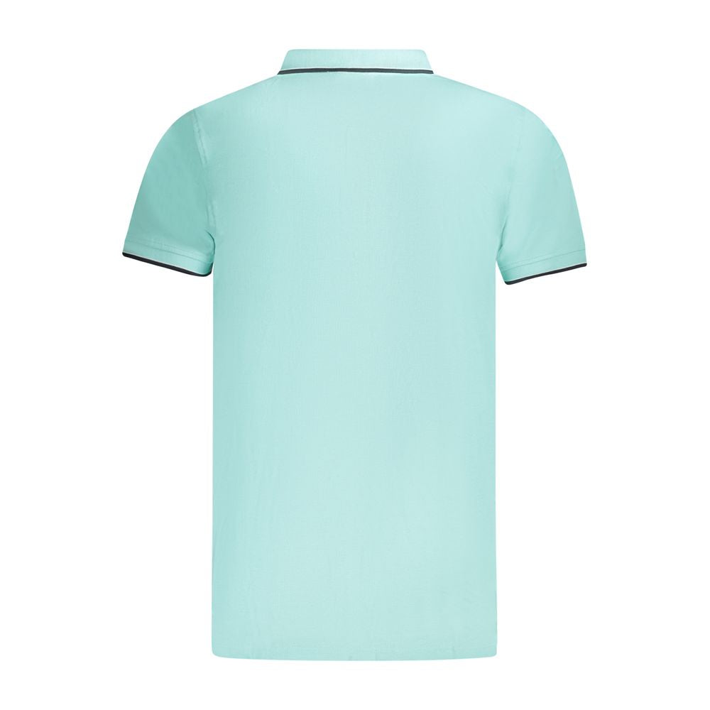 Light Blue Cotton Men Polo Shirt