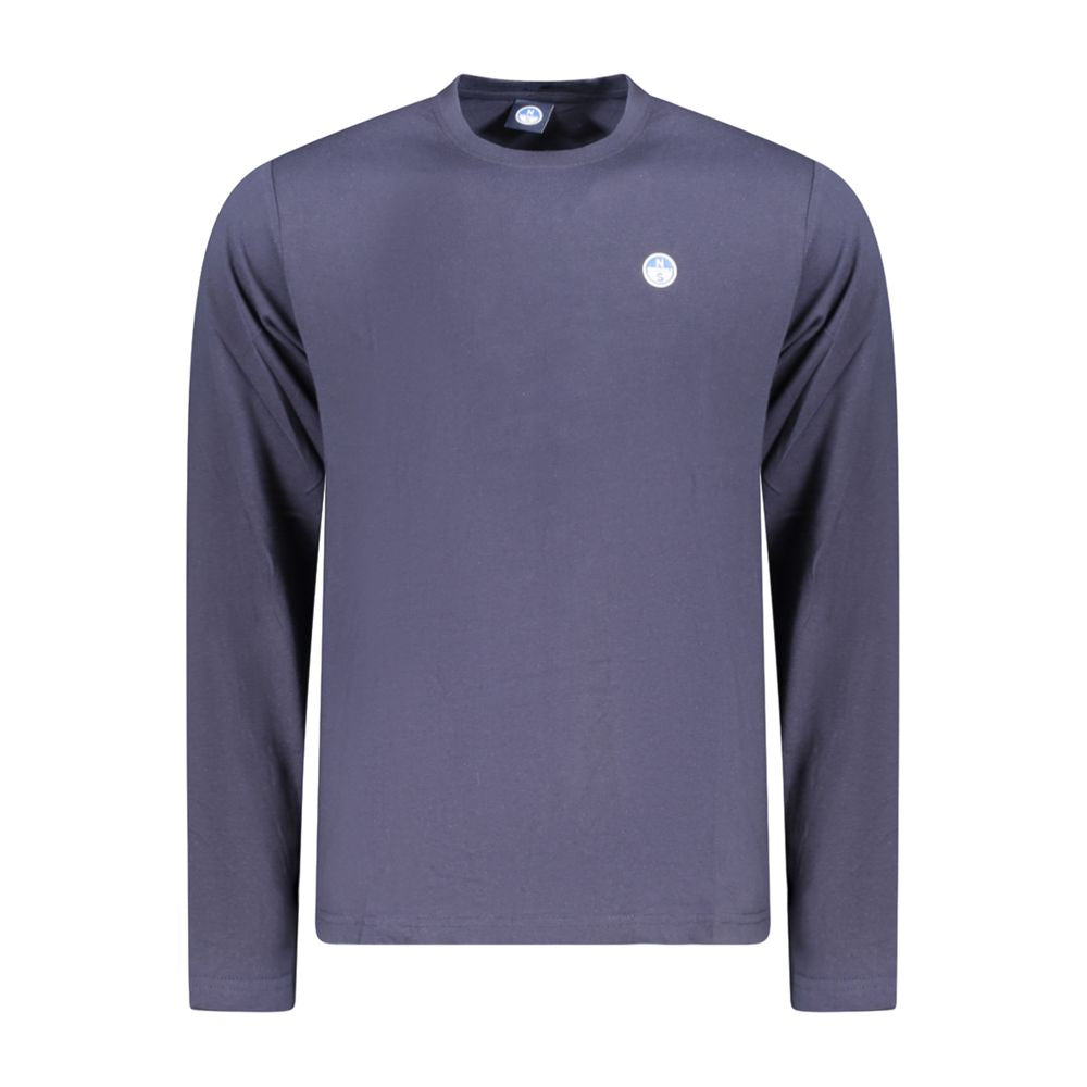 Blue Cotton Men T-Shirt