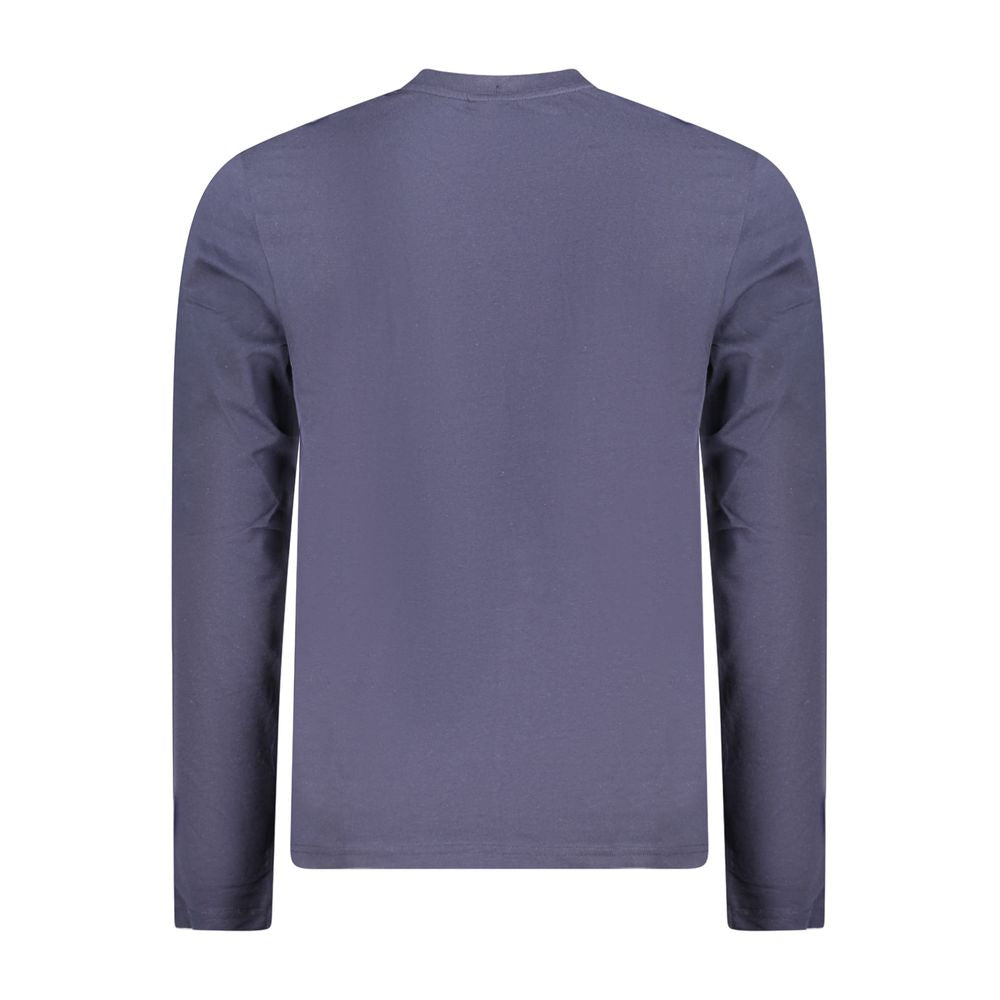 Blue Cotton Men T-Shirt