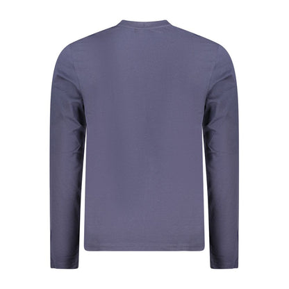 Blue Cotton Men T-Shirt