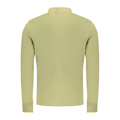 Green Cotton Men Polo Shirt