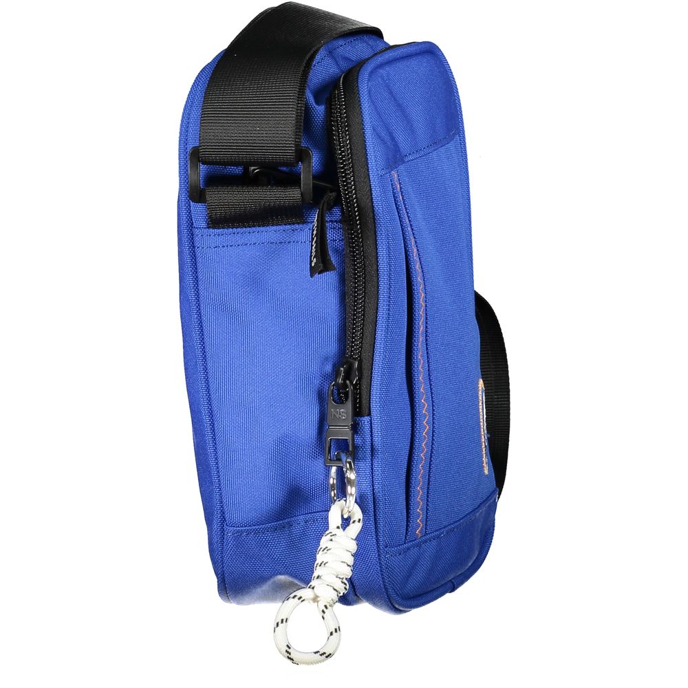Blue Polyester Shoulder Bag