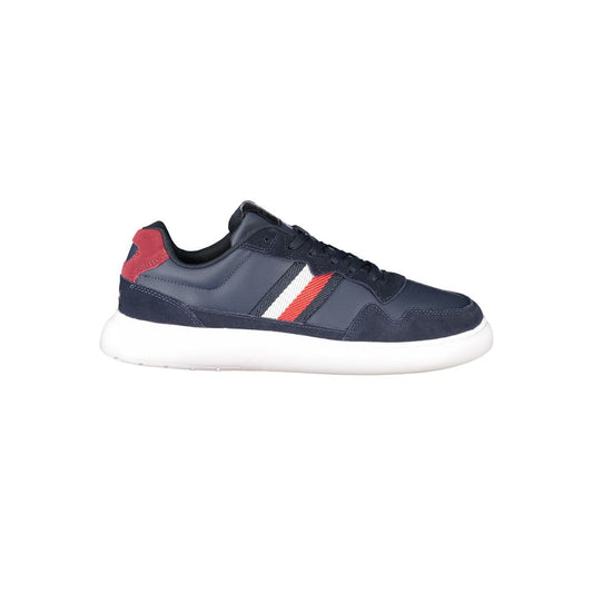 Blue Leather Men Sneaker