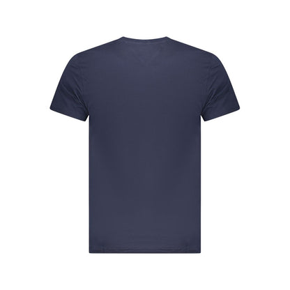 Blue Cotton Men T-Shirt