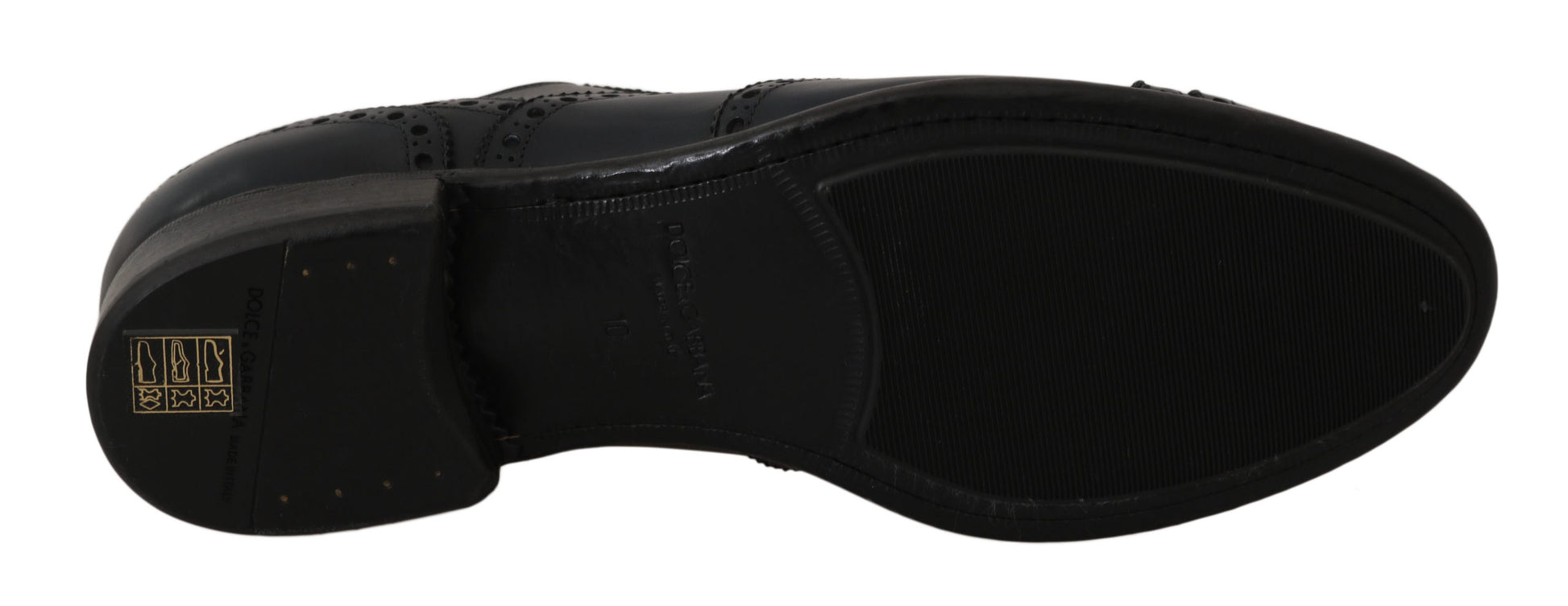 Elegante blaue Derby-Schuhe aus Leder mit Flügelkappe
