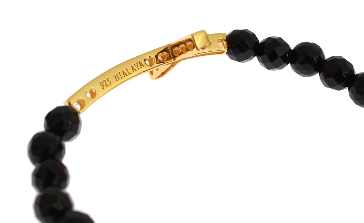 Vergoldetes Sterling-Armband mit CZ-Diamantkreuz