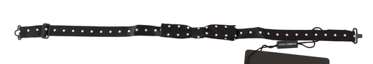 Elegante schwarze Fliege aus Seide mit Punkten