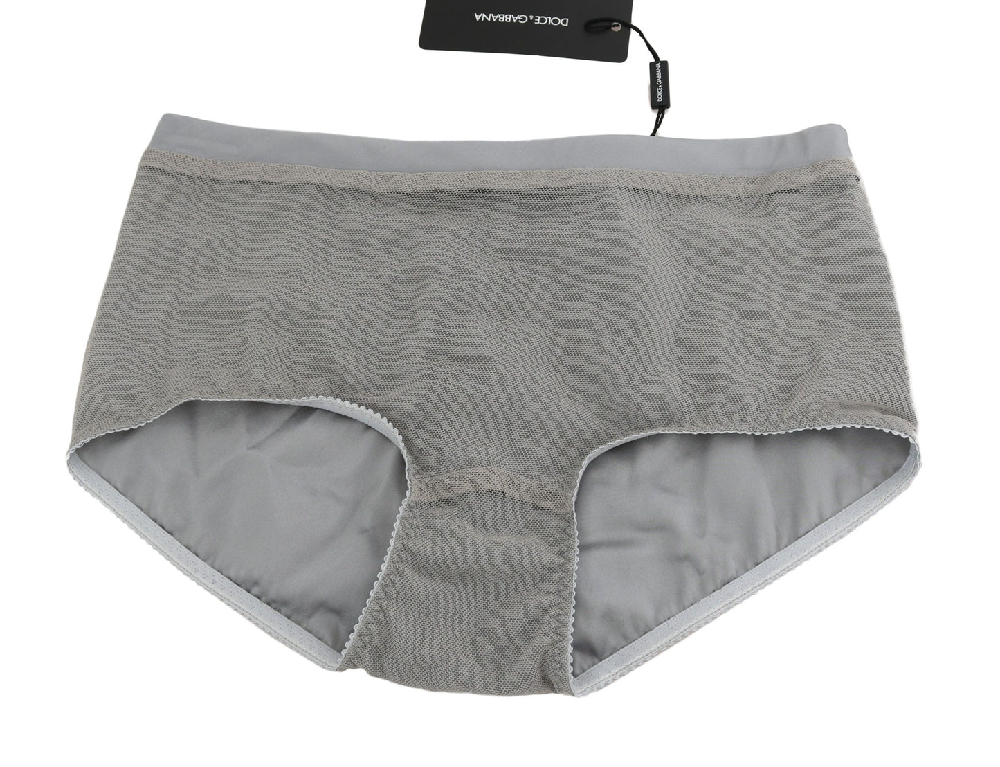 Schimmernde silberne Unterwäsche aus Stretch-Baumwolle
